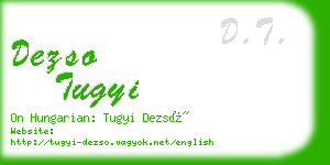 dezso tugyi business card